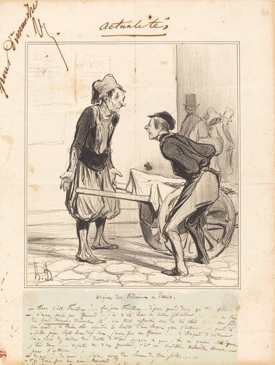 Ursprung der Beduinen in Paris von Honoré Daumier