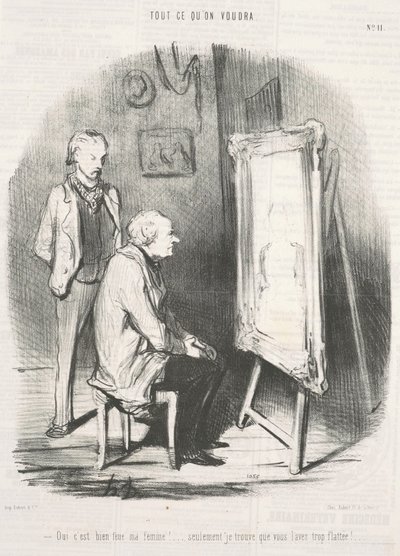 Ja, das ist wirklich meine verstorbene Frau! ... von Honoré Daumier