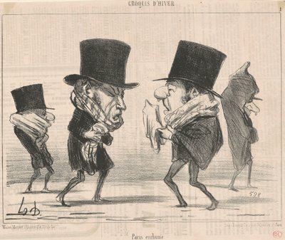 Paris erkältet von Honoré Daumier