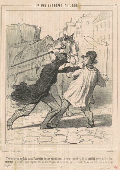 Englischer Philanthrop bei der Arbeit von Honoré Daumier