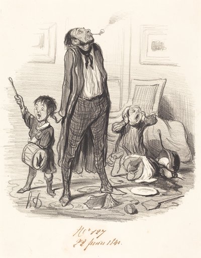 Klassischer Dichter, der eine Ekloge komponiert... von Honoré Daumier