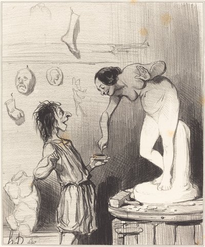 Pygmalion von Honoré Daumier