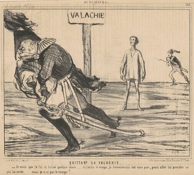 Verlassen der Walachei von Honoré Daumier