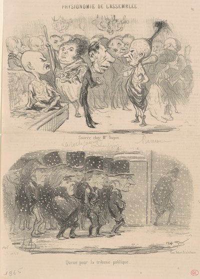 Soirée bei M. Dupin von Honoré Daumier