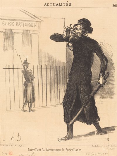 Überwachung der Überwachungskommission von Honoré Daumier