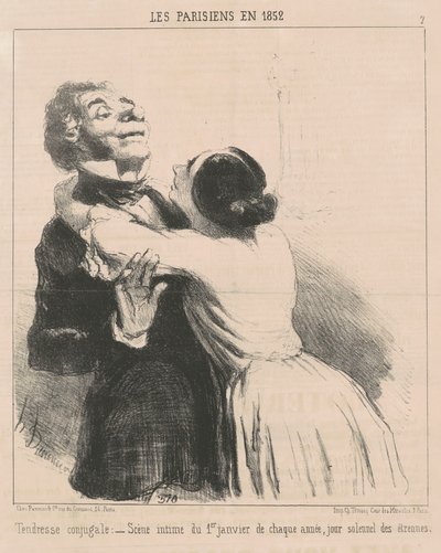 Eheliche Zärtlichkeit von Honoré Daumier