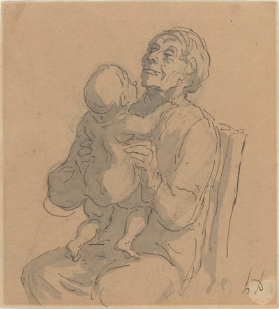 Die Großmutter von Honoré Daumier