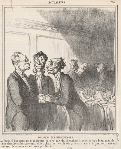 Toujours les Hippophages von Honoré Daumier