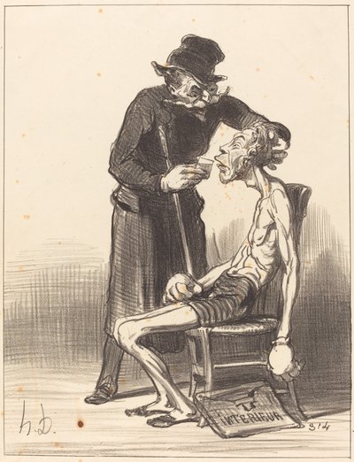 Ein unglücklicher Kämpfer von Honoré Daumier