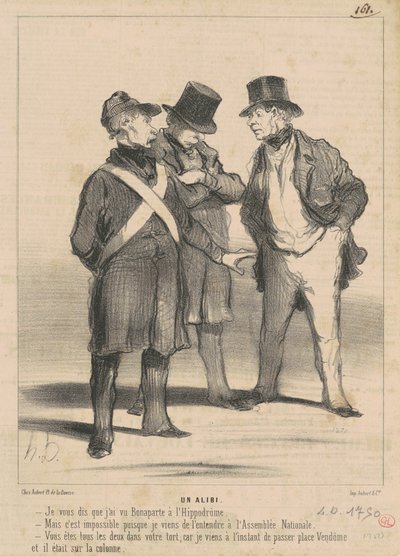 Ein Alibi von Honoré Daumier