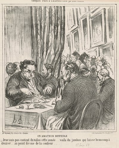 Ein schwieriger Liebhaber von Honoré Daumier