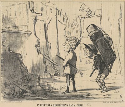 Eine Wirkung der Abrisse in Paris von Honoré Daumier