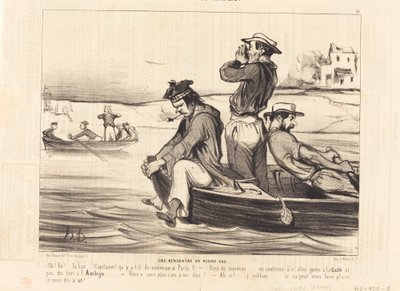 Eine Begegnung auf offener See von Honoré Daumier