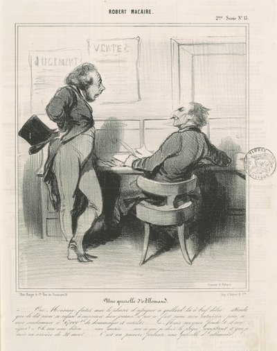 Ein deutscher Streit von Honoré Daumier