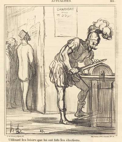 Utilisant les loisirs... von Honoré Daumier
