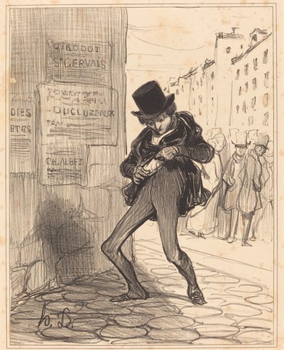 Gestohlen!... Rue vide-gousset... von Honoré Daumier
