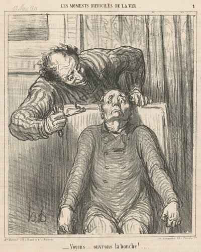 Sehen wir... öffnen wir den Mund! ... von Honoré Daumier