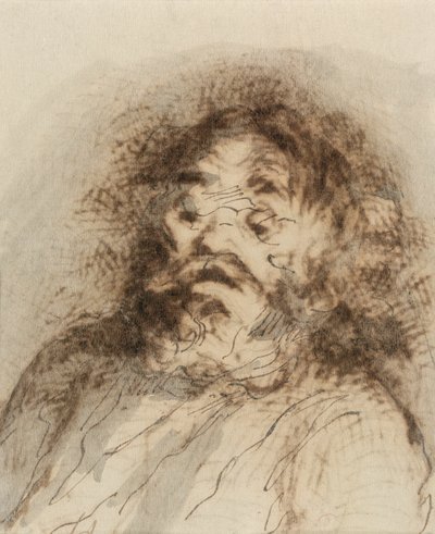 Bärtiger Mann von Honoré Victorin Daumier