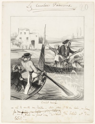Seeschlacht von Honoré Victorin Daumier