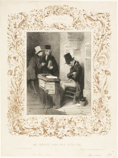 Die Wartehalle von Honoré Victorin Daumier