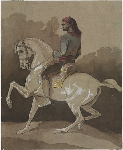 Araber zu Pferd von Emile Jean Horace Vernet