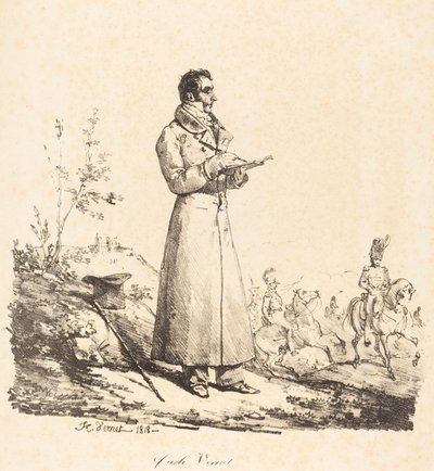 Carle Vernet, Ganzfigur von Emile Jean Horace Vernet