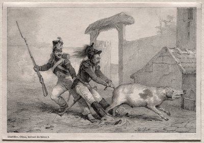 Räuber, haltet fest von Emile Jean Horace Vernet
