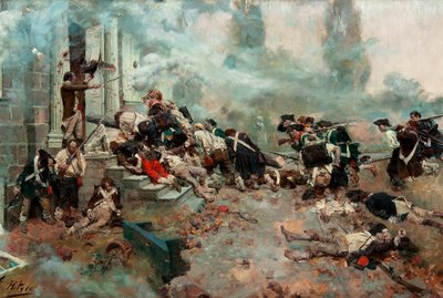 Der Angriff auf das Chew-Haus von Howard Pyle