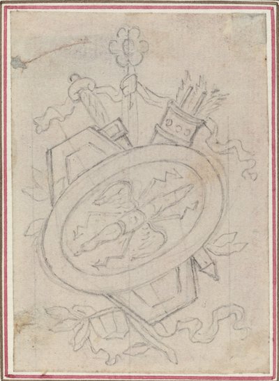 Ein Ziertrophäe von Hubert Francois Gravelot