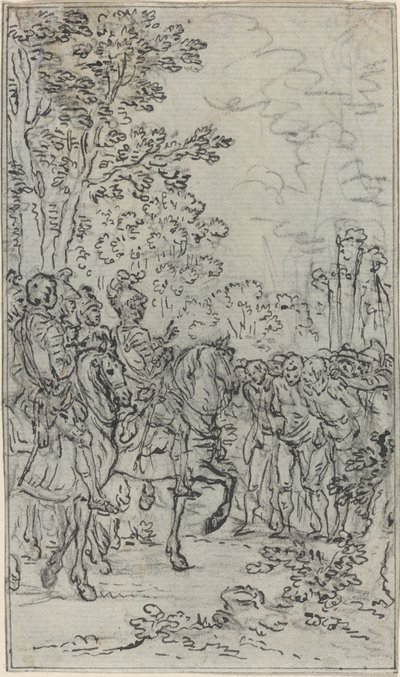 Gefangene vor einem Kommandanten von Hubert Francois Gravelot