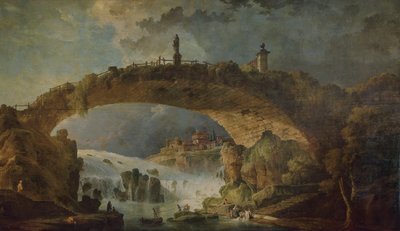 Brücke über die Wasserfälle von Hubert Robert