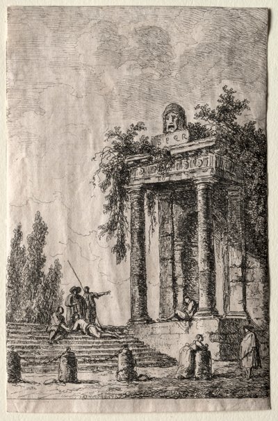 Les Soirées de Rome: Die Treppe, 1763 von Hubert Robert