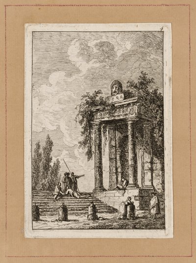 Tafel Vier aus Abende in Rom von Hubert Robert