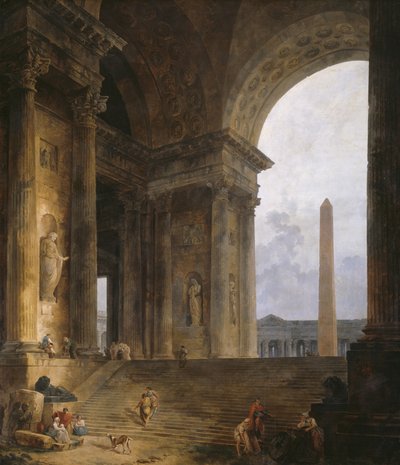 Der Obelisk, 1787-88 von Hubert Robert