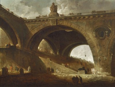 Die alte Brücke von Hubert Robert
