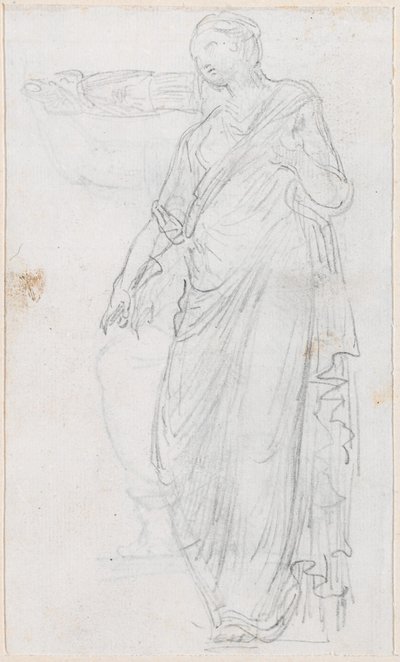 Frau in Toga [verso] von Hubert Robert