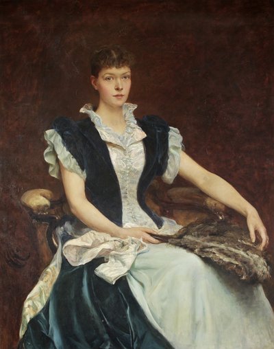 Porträt von Mrs. Walter Derham von Hubert von Herkomer