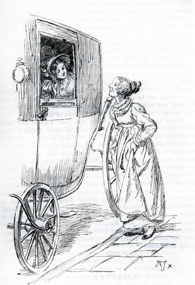 "Miss Bates und Emma" (Illustration) von Hugh Thomson