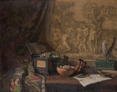 Stillleben mit Parisurteil von Hugo Charlemont