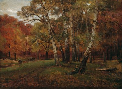 Landschaft mit Birken von Hugo Darnaut