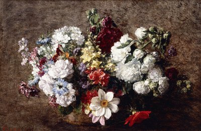 Gemischter Blumenstrauß von Ignace Henri Jean Fantin Latour