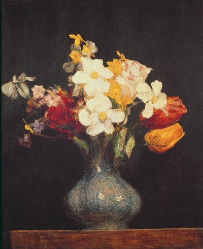 Narzissen und Tulpen, 1862 von Ignace Henri Jean Fantin Latour