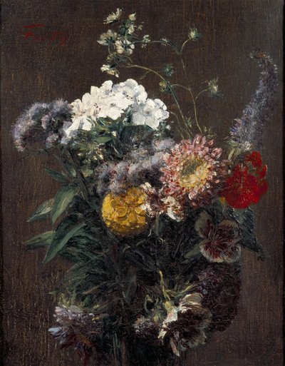 Stillleben: gemischte Blumen von Ignace Henri Jean Fantin Latour