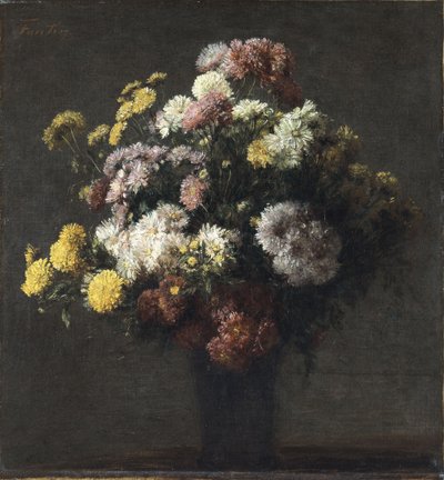 Vase mit Chrysanthemen von Ignace Henri Jean Fantin Latour