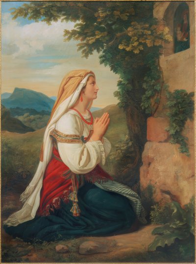 Betende Italienerin bei Rom von Ignaz Schmidt