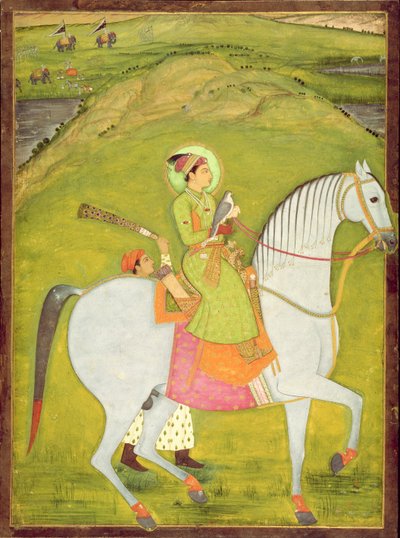 In. 63.7 Junger Prinz reitet, ca. 1720-30 von Indian School