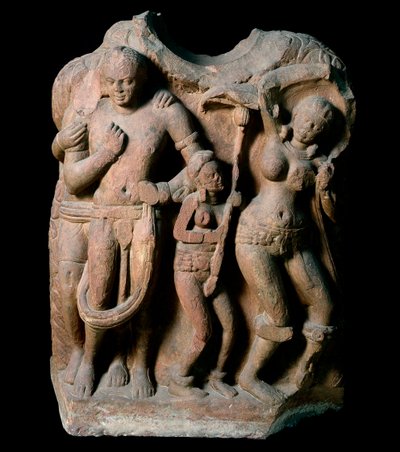 Die reiche Kurtisane Vasantasena (Skulptur, Kushan-Reich) von Indian School