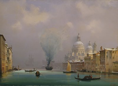 Venedig im Schnee, ca. 1840 von Ippolito Caffi