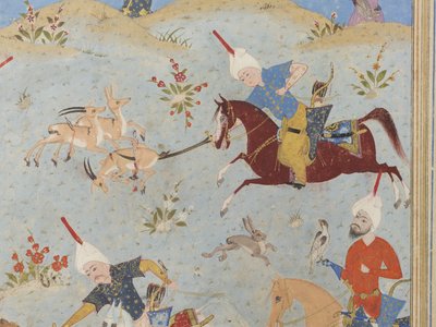 Folio aus einem Khamsa von Iranian School