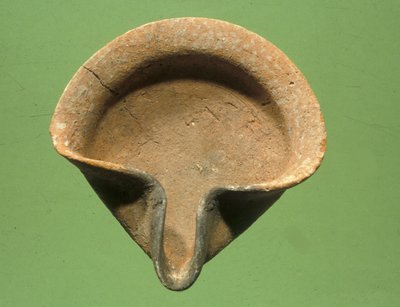 Israelitische Öllampe (Terrakotta) von Iron Age